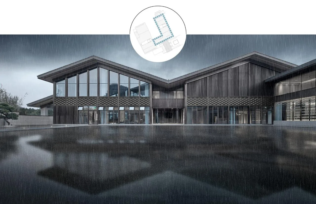 BIM Architecture | Creating 'Negative Space' between Mountains and Rivers - Tashan Guild Hall/UA You'an Design for Lijiang Cultural Tourism Resort