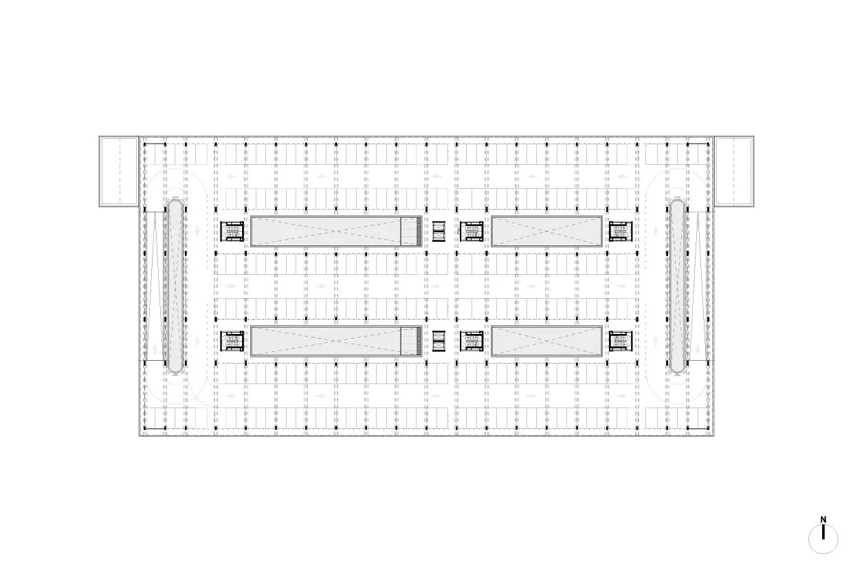 BIM architecture | Park+Ride new model, private transportation+public transportation/HUB