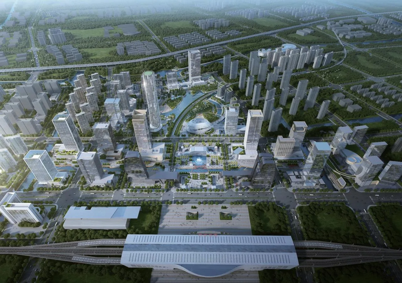 BIM Architecture | Two Bridges Across: Twin Towers of Suzhou High Speed Rail New City/Jianhe Architecture