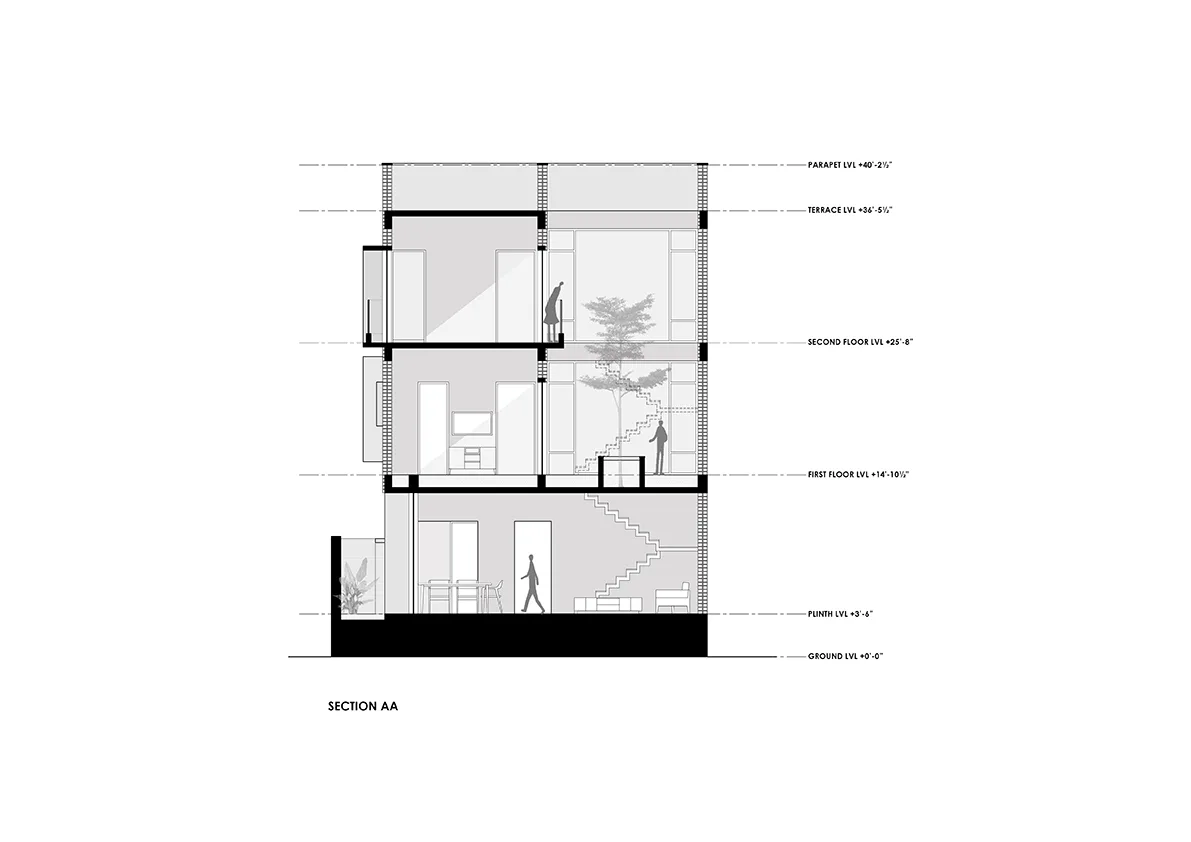 BIM Architecture | Floating Courtyard Residence/TRAANSPACE