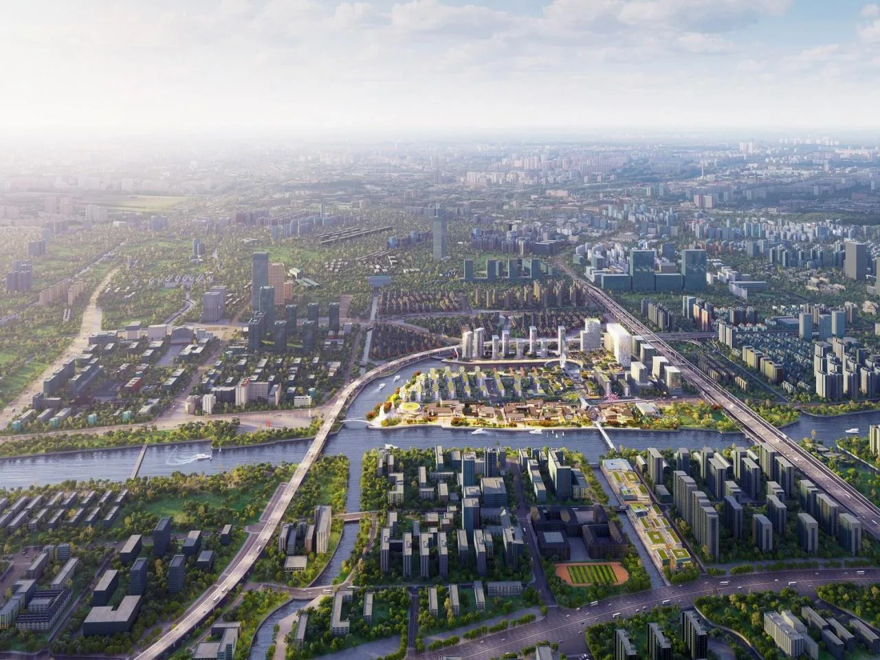 BIM Architecture | Modern Landscape: Hangzhou Canal Bay International Tourism and Leisure Complex/Aedas