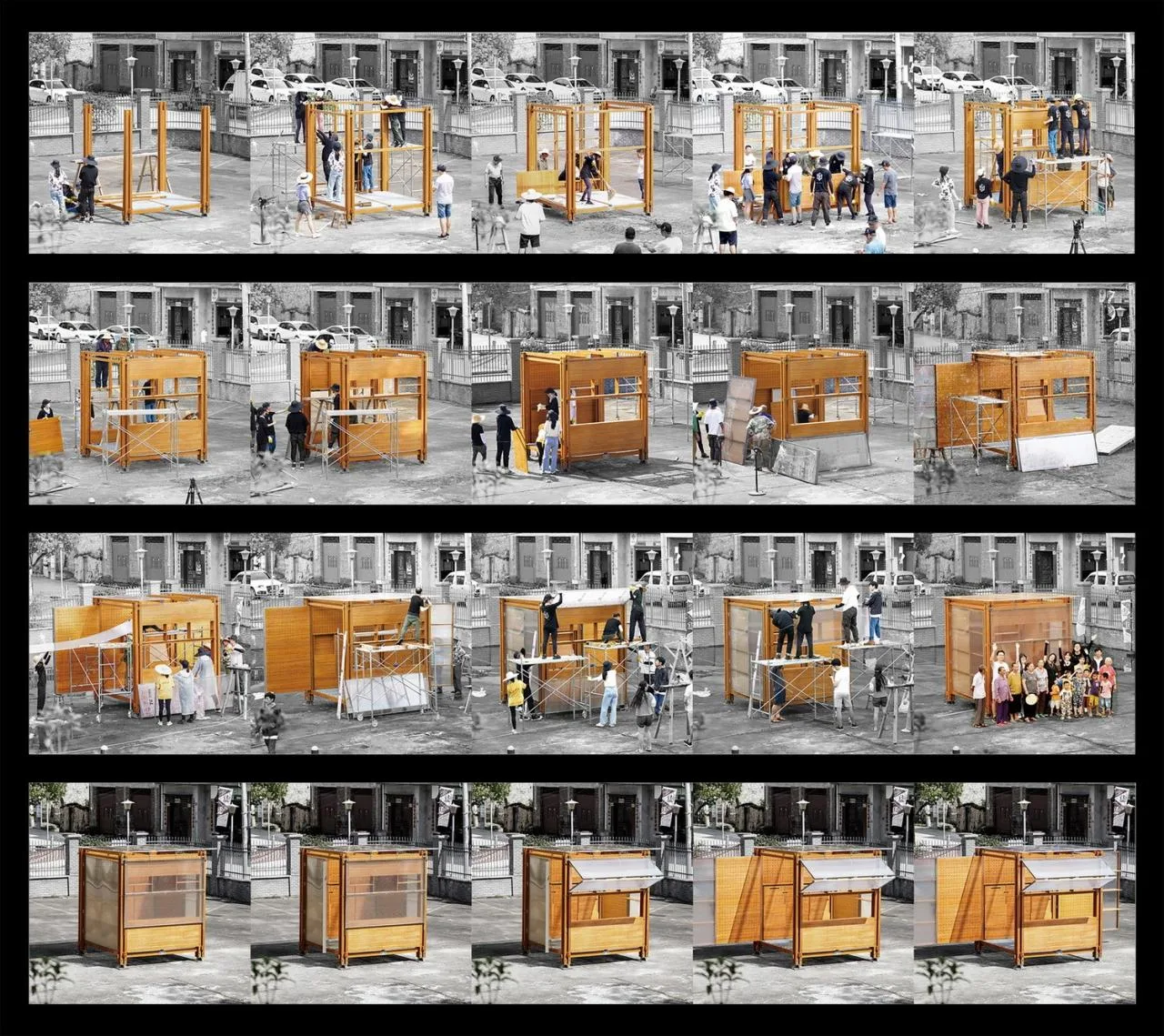 BIM Architecture | Rural Revitalization Mobile Work Cabin - New Bamboo Structure Space Installation/School of Architecture and Urban Planning, Nanjing University