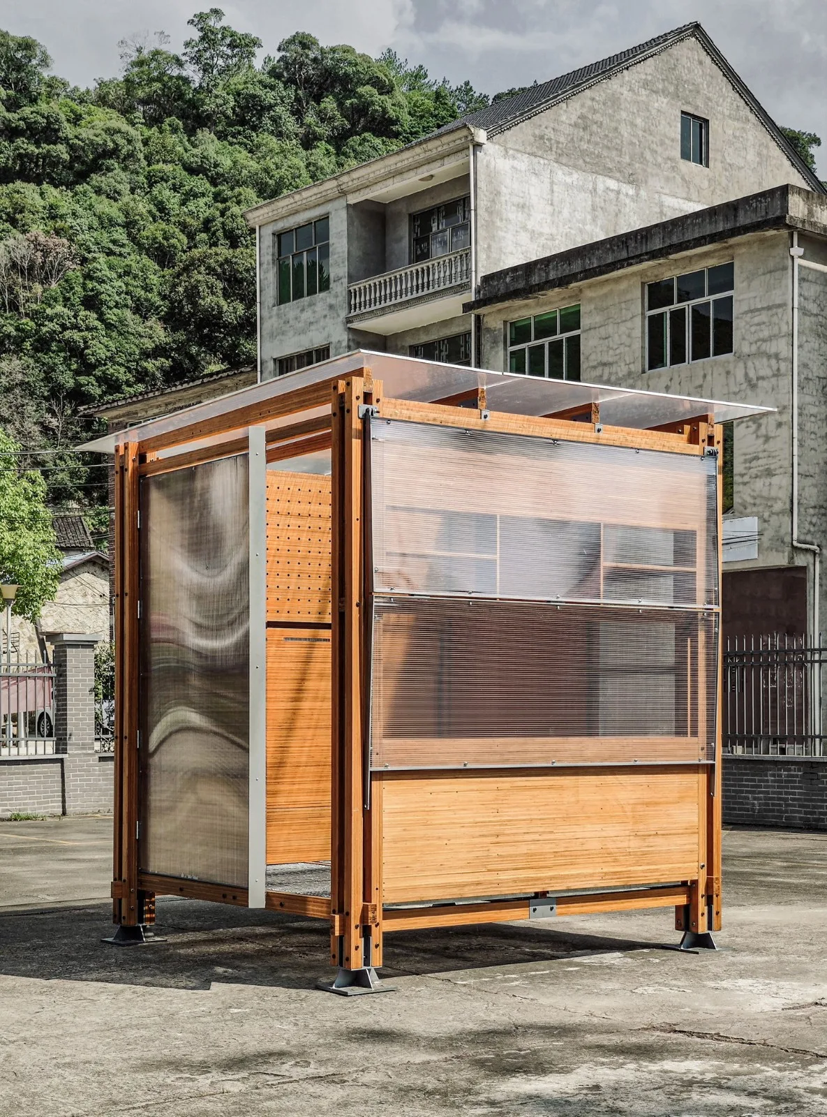 BIM Architecture | Rural Revitalization Mobile Work Cabin - New Bamboo Structure Space Installation/School of Architecture and Urban Planning, Nanjing University