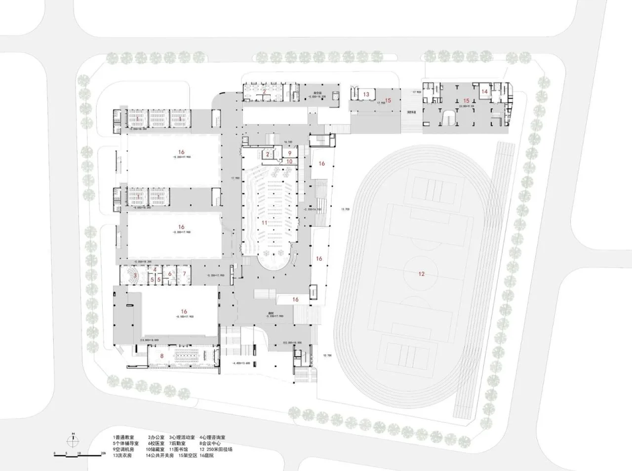 BIM Architecture | Link and Reshaping: Shenzhen Nanshan Qilin Middle School Renovation and Expansion Project/Yuanben Studio