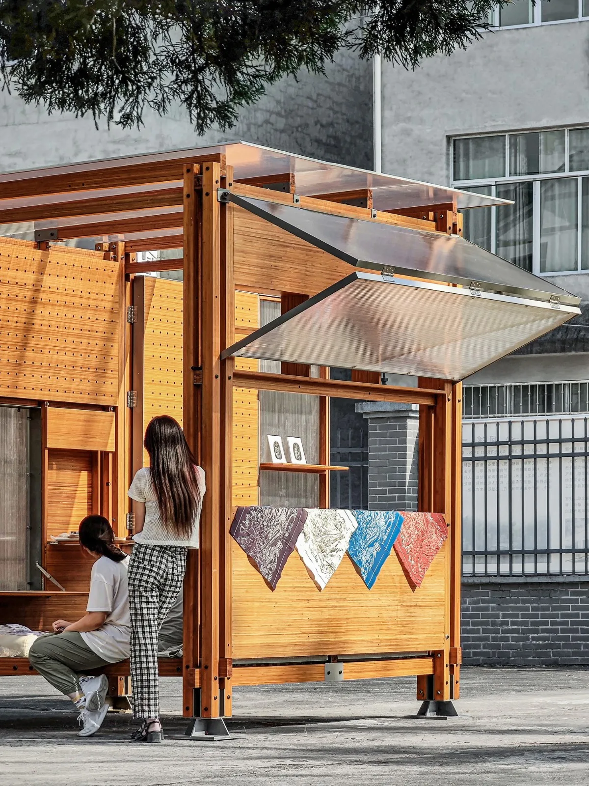 BIM Architecture | Rural Revitalization Mobile Work Cabin - New Bamboo Structure Space Installation/School of Architecture and Urban Planning, Nanjing University