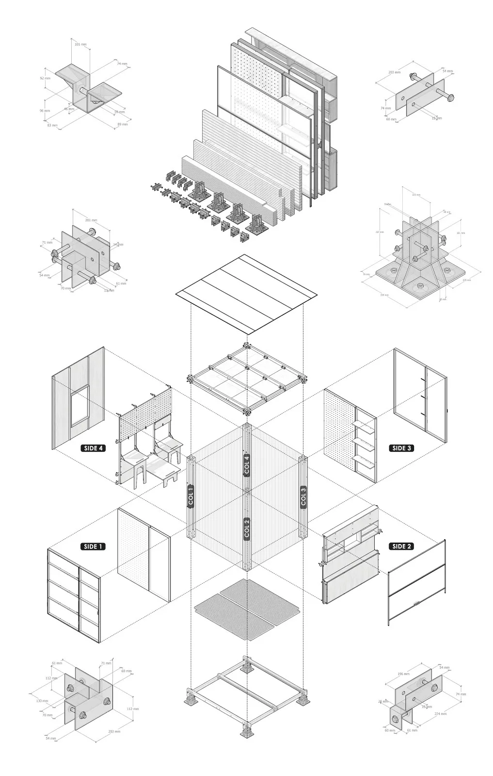 BIM Architecture | Rural Revitalization Mobile Work Cabin - New Bamboo Structure Space Installation/School of Architecture and Urban Planning, Nanjing University