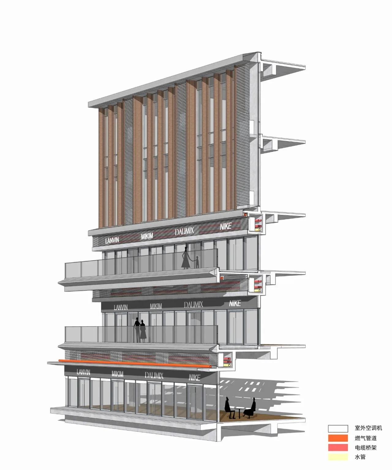 BIM Architecture | Nanjing Longhu Purple Gold Mall - Play with the "+- × ÷" Method, Cleverly Solve the Dream Community Life Equation/San Yi Architecture