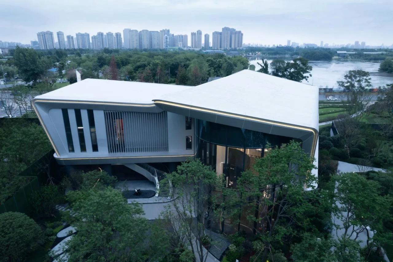 BIM Architecture | Floating Art Residence Boat Mooring in Yanzhu: Chengdu's First Open Golden Land • Luming North Lake/Chengzhi Design