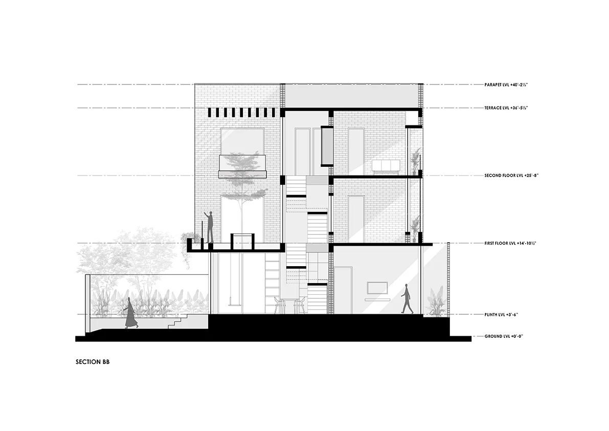 BIM Architecture | Floating Courtyard Residence/TRAANSPACE