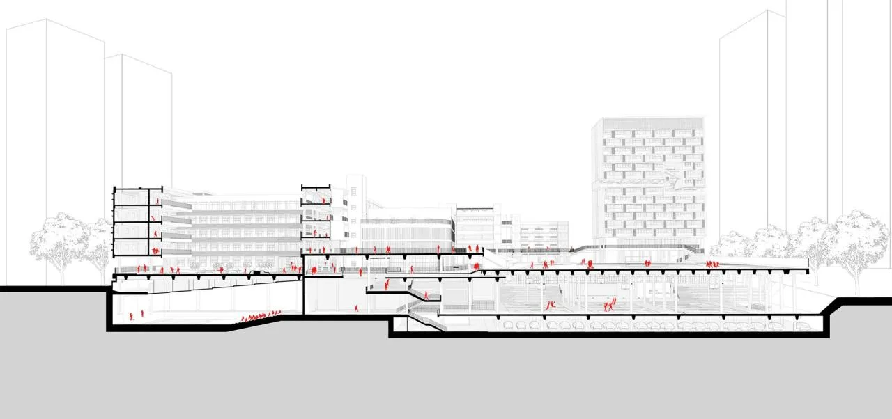 BIM Architecture | Link and Reshaping: Shenzhen Nanshan Qilin Middle School Renovation and Expansion Project/Yuanben Studio