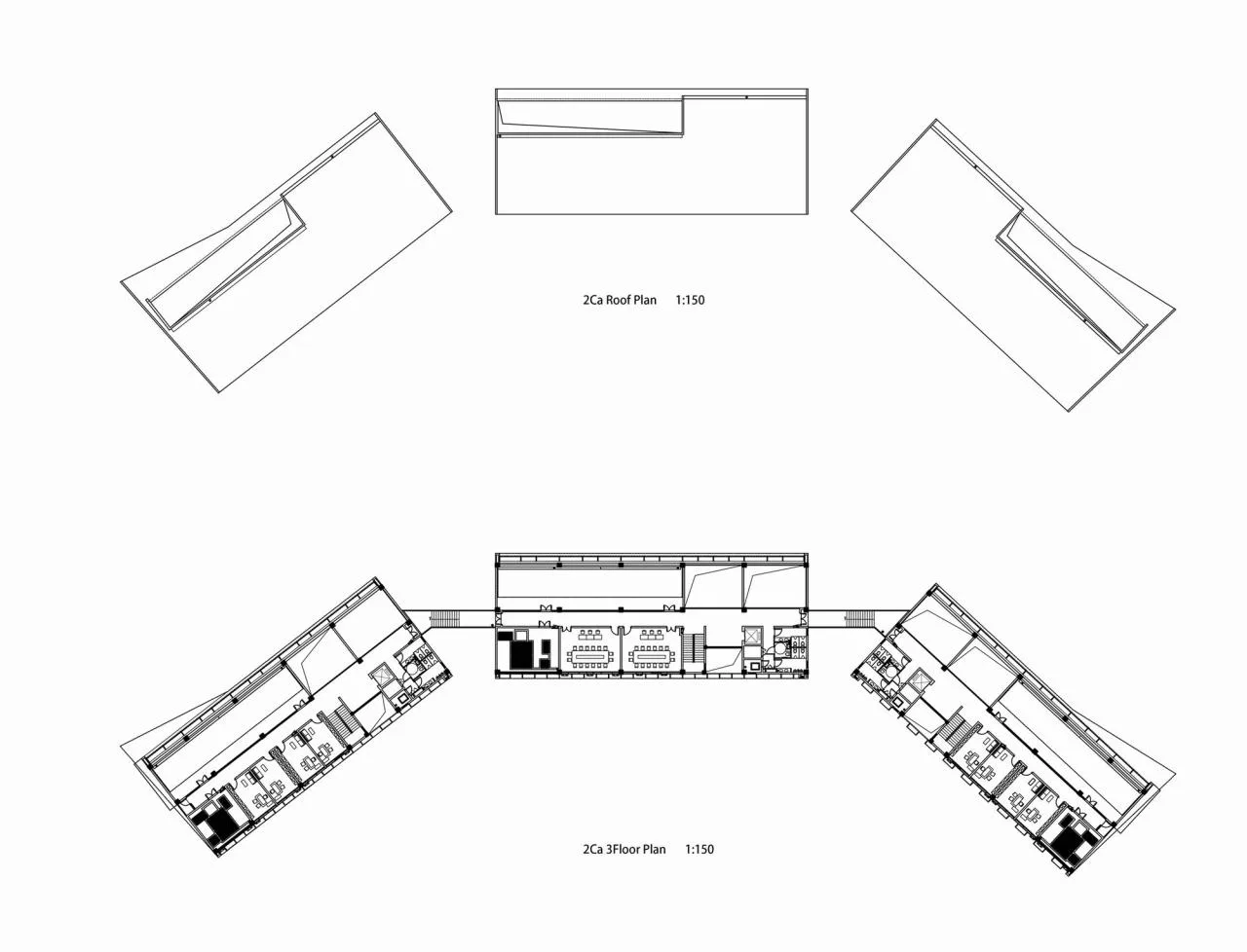 2C Third Floor Plan and Roof Plan