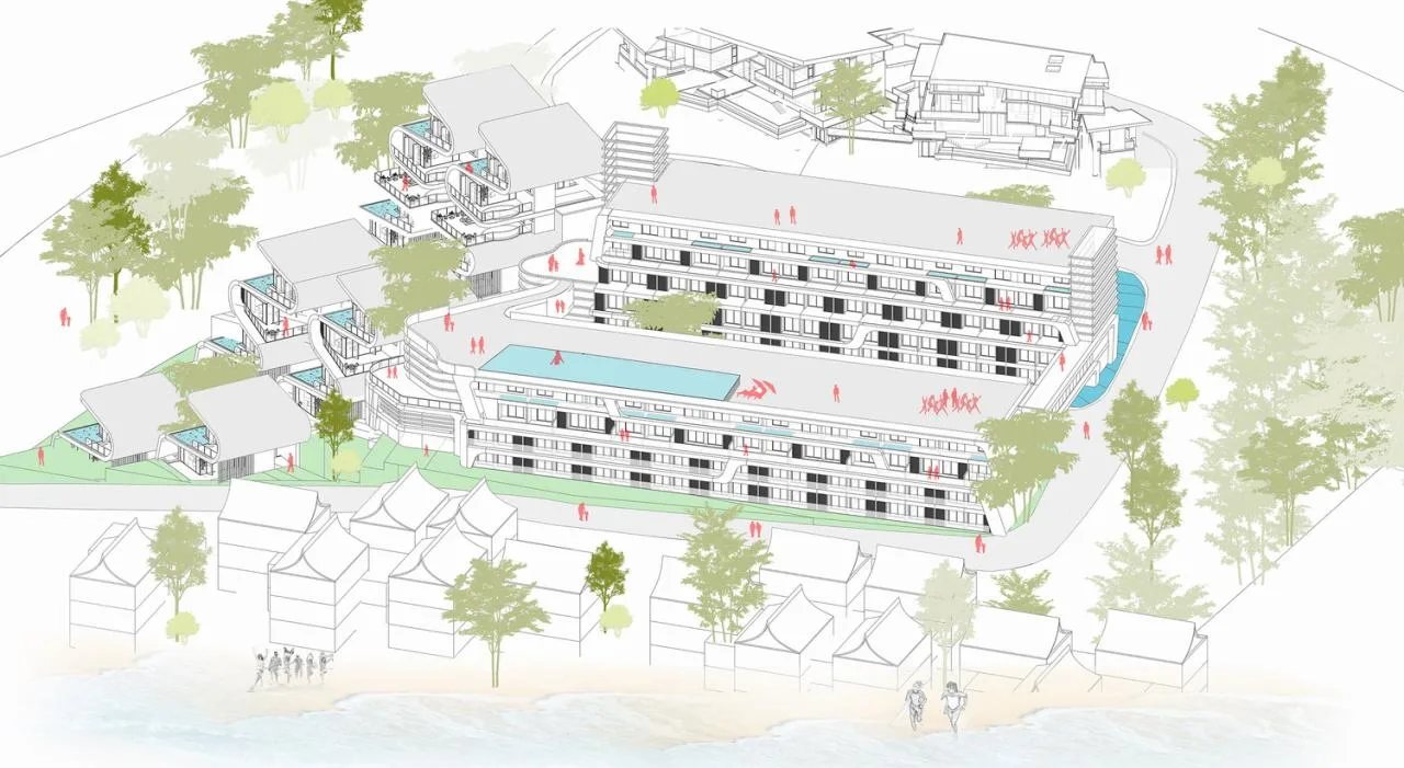 BIM Architecture | Mountain and Sea Phuket Coastal Hotel Project/Jianhe Architecture