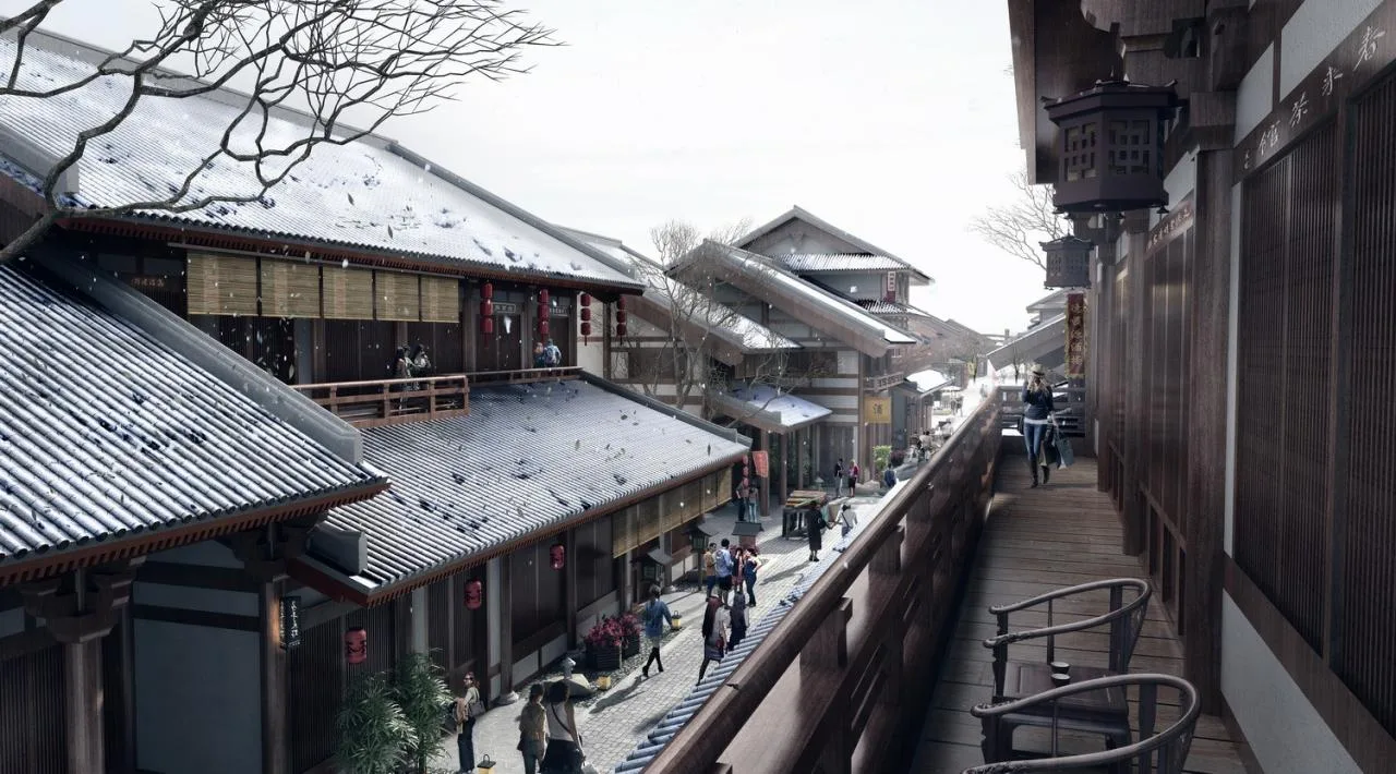 BIM Architecture | New Tang Style Interpretation from a Modern Perspective: Changchun Shimao Lianhua Mountain Cultural and Tourism Town/UA You'an Design