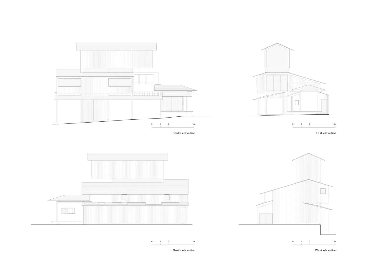 BIM Architecture | Duck House with Overlapping Roofs/Hata Yoyo Architectural Design Firm