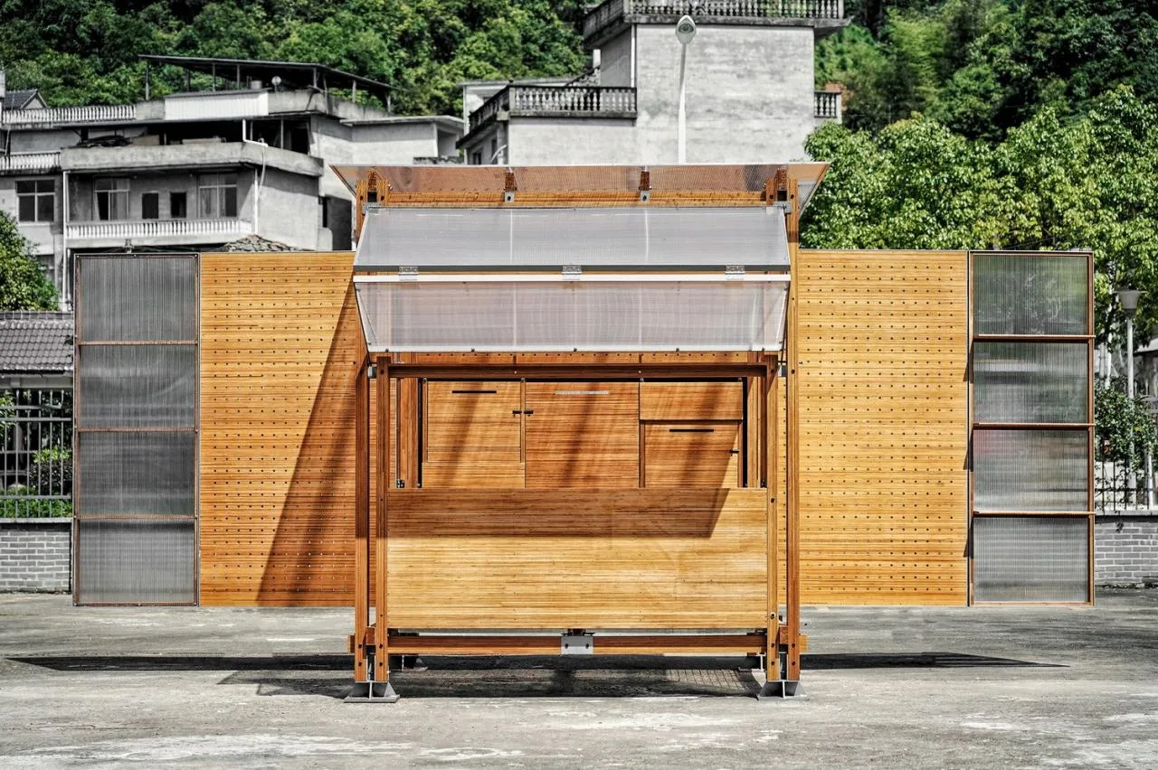 BIM Architecture | Rural Revitalization Mobile Work Cabin - New Bamboo Structure Space Installation/School of Architecture and Urban Planning, Nanjing University