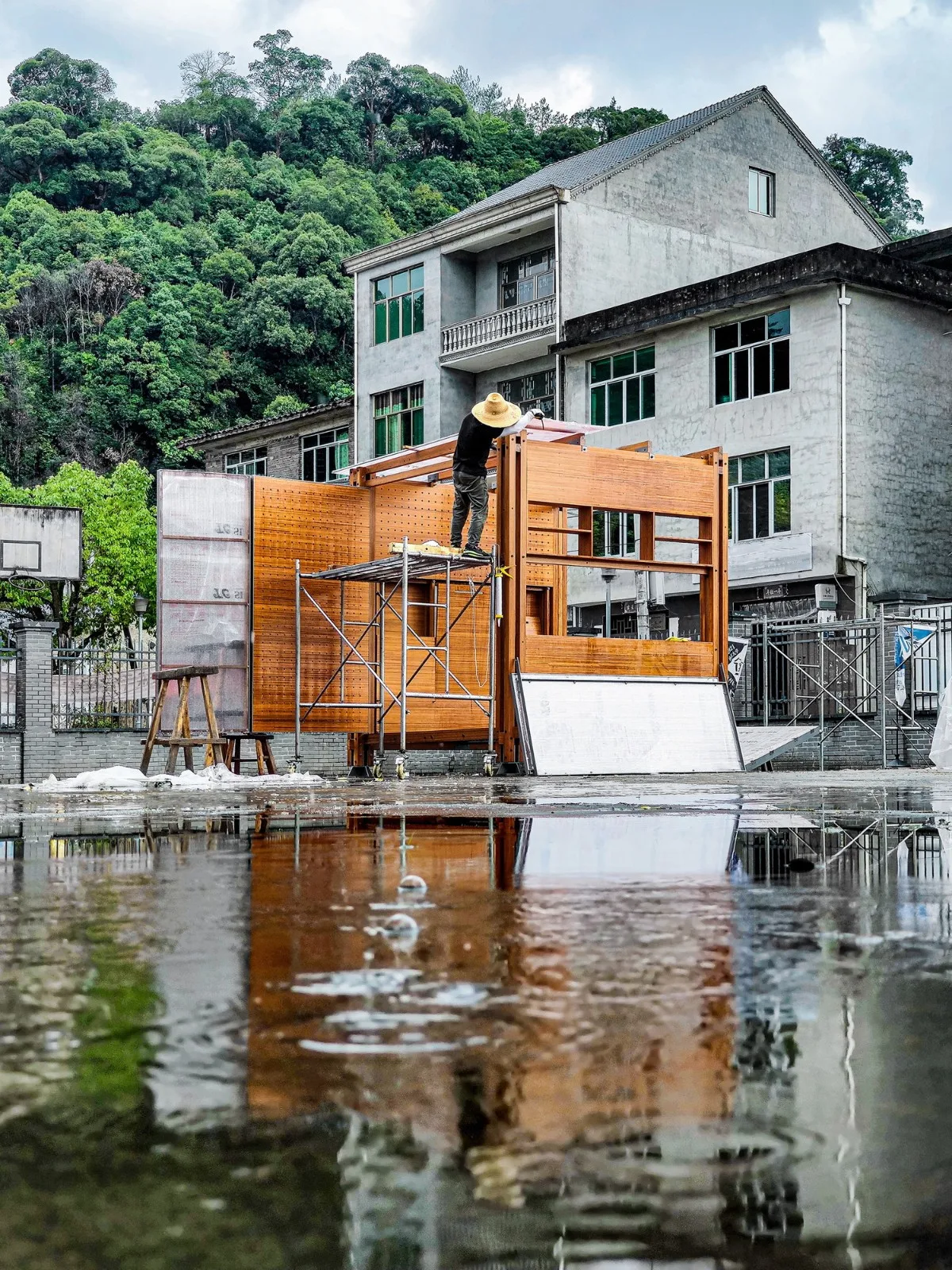 BIM Architecture | Rural Revitalization Mobile Work Cabin - New Bamboo Structure Space Installation/School of Architecture and Urban Planning, Nanjing University