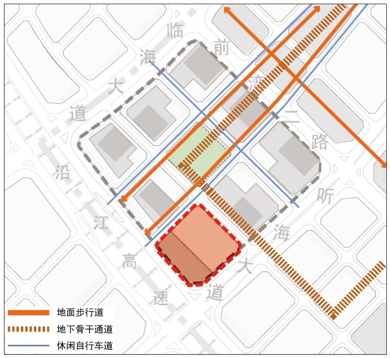 BIM Architecture | Shenzhen Qianhai Fire Station/Shenzhen University Architectural Design and Research Institute Co., Ltd. 'Zhong Zhong+Zhong Bo' Studio - Road analysis diagram