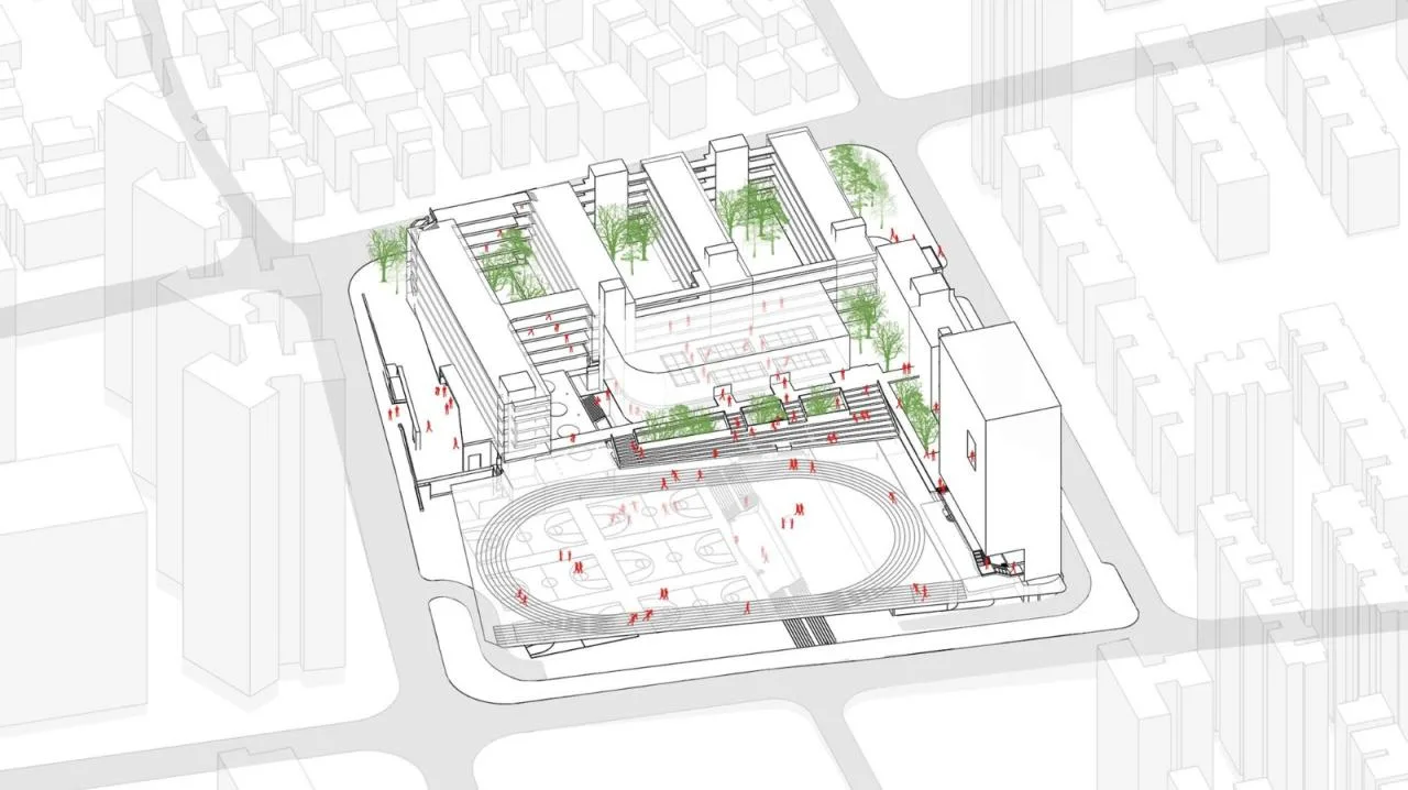 BIM Architecture | Link and Reshaping: Shenzhen Nanshan Qilin Middle School Renovation and Expansion Project/Yuanben Studio