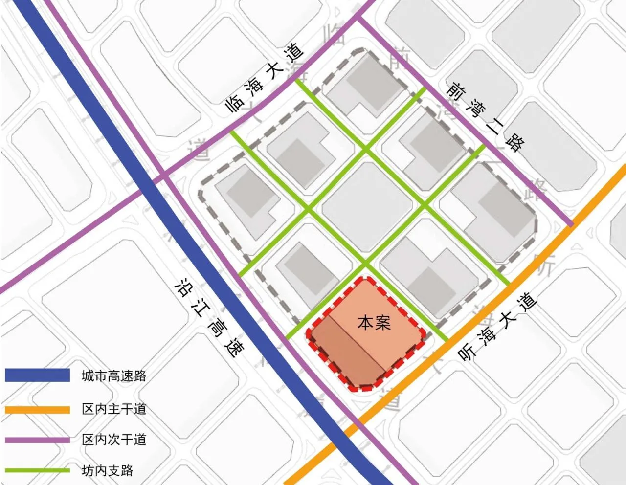 BIM Architecture | Shenzhen Qianhai Fire Station/Shenzhen University Architectural Design and Research Institute Co., Ltd. 'Zhong Zhong+Zhong Bo' Studio - Road analysis diagram