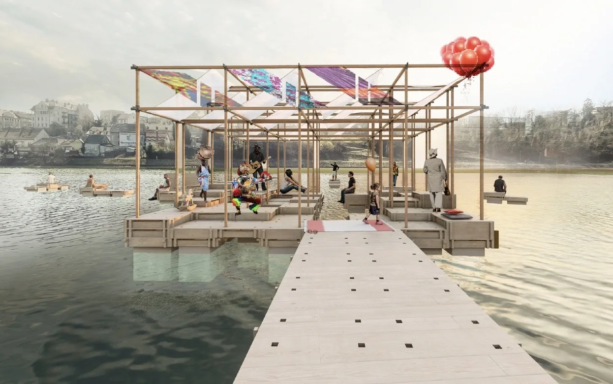 BIM Architecture | Winners of the Floating Pavilion Competition on the Delaware River announced