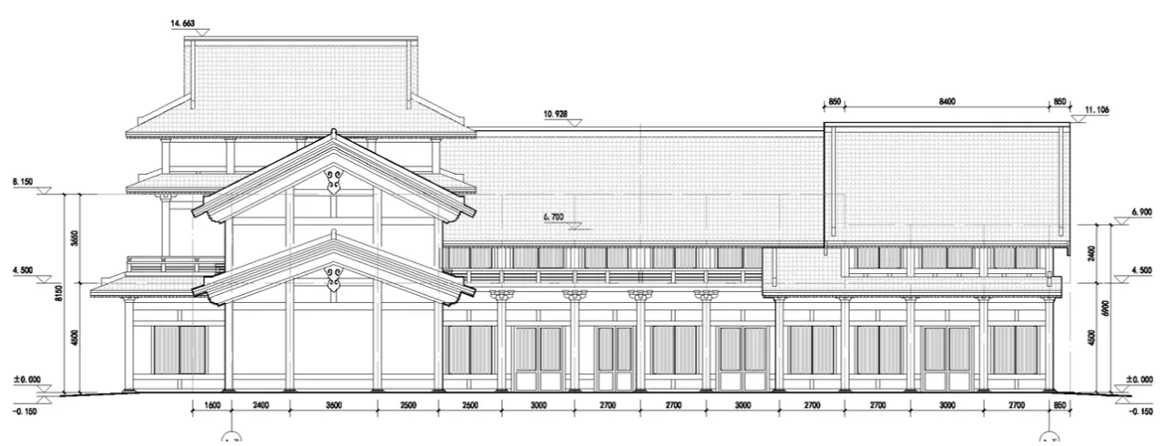 BIM Architecture | New Tang Style Interpretation from a Modern Perspective: Changchun Shimao Lianhua Mountain Cultural and Tourism Town/UA You'an Design