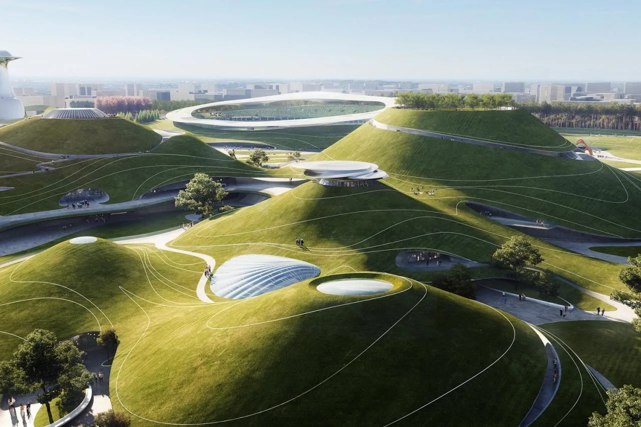 BIM Architecture | Design of the World's Largest Earthly Covered Building Complex: 'Disappearing Stadium'/MAD Ma Yansong