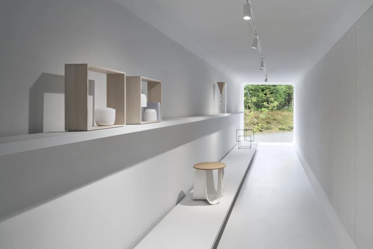 BIM Architecture | Japan Nagano Minimalist Hotel Culvert, Prefabricated Concrete Tunnel/Nendo