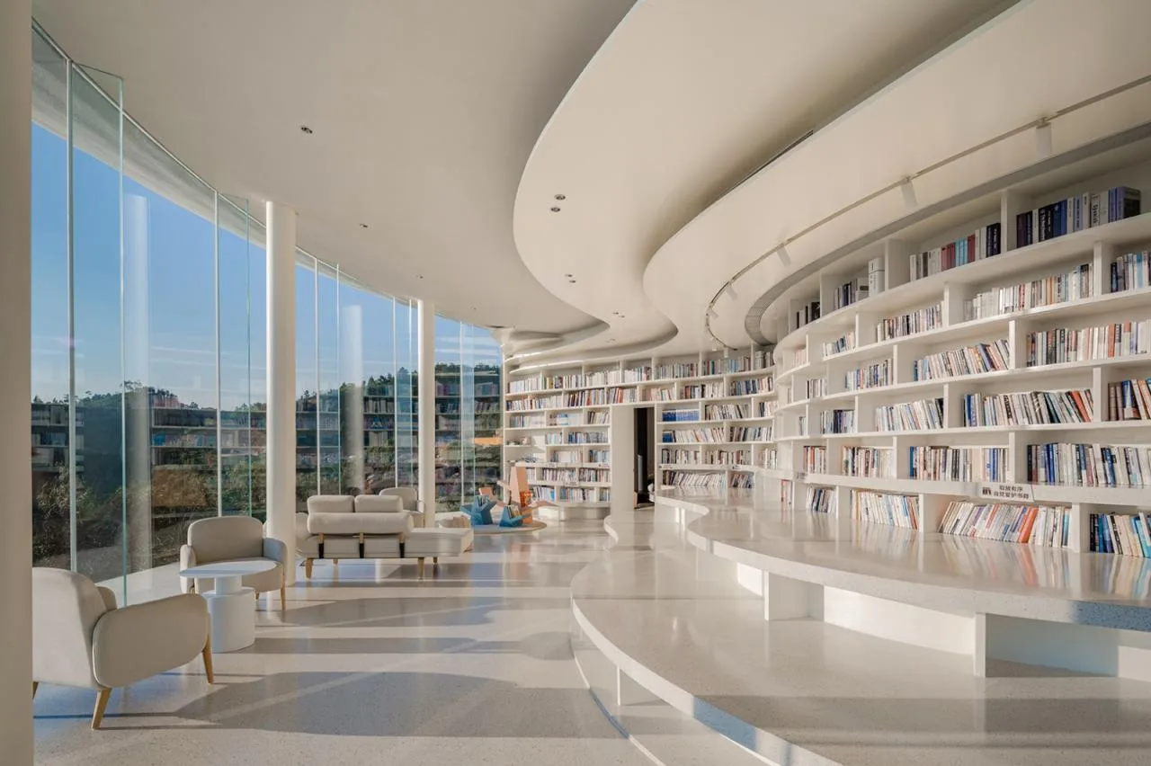 BIM Architecture | Seaside Bookstore on the Cliff: Huizhou Shuangyue Bay Yidrip Water Library/Sanwen Architecture