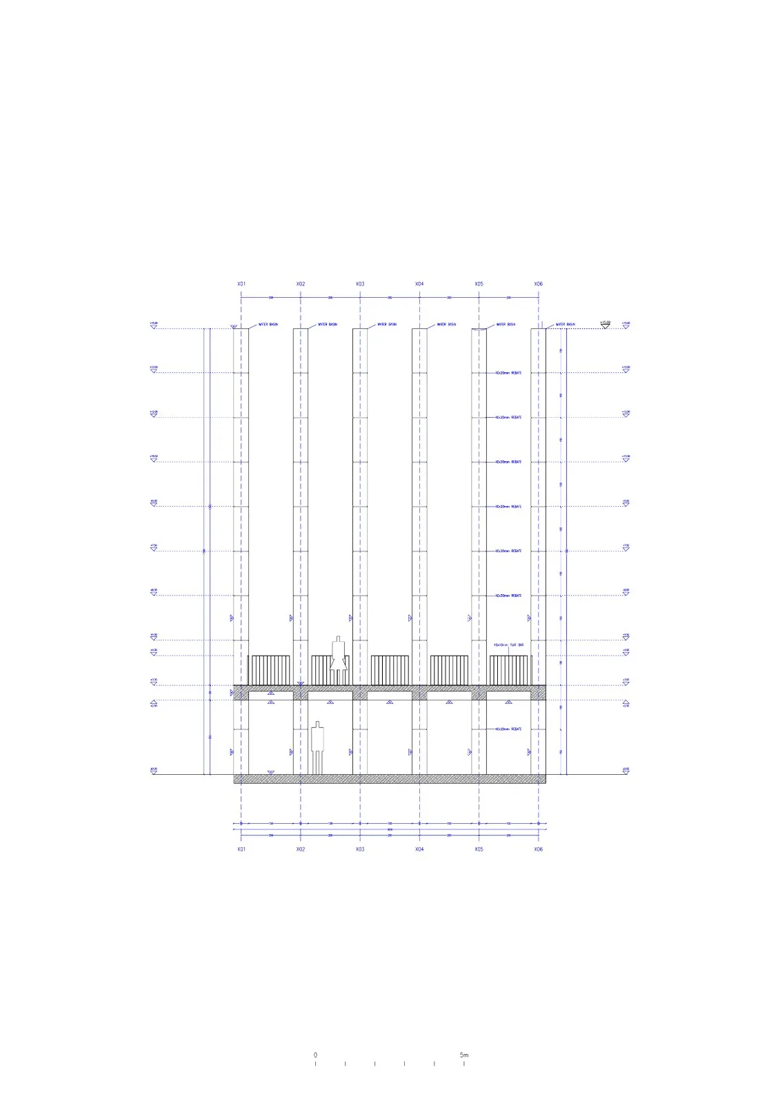 BIM Architecture | Only Structure, Unnamed Works/Pezo von Ellrichshausen Facade Dimension Annotation Diagram