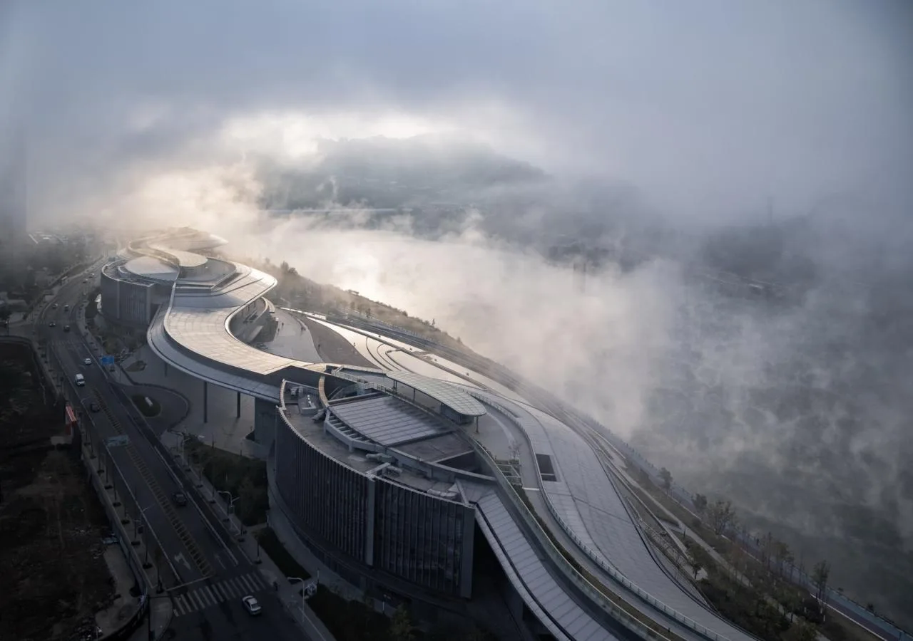 BIM Architecture | Jiande City Cultural Complex: Civic Space with Dialogue between Mountains and Rivers/GOA Works