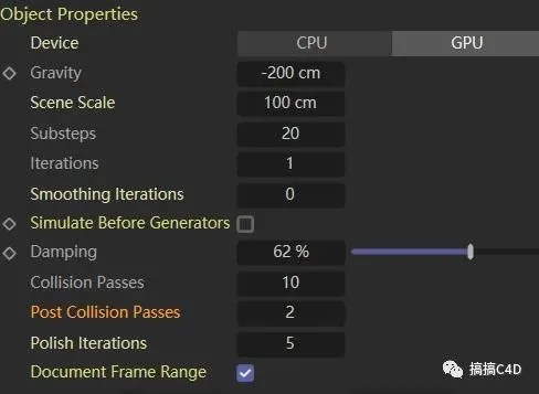 BIM Q&A | How to do C4D fabric calculation? C4D R26 fabric calculation parameter settings