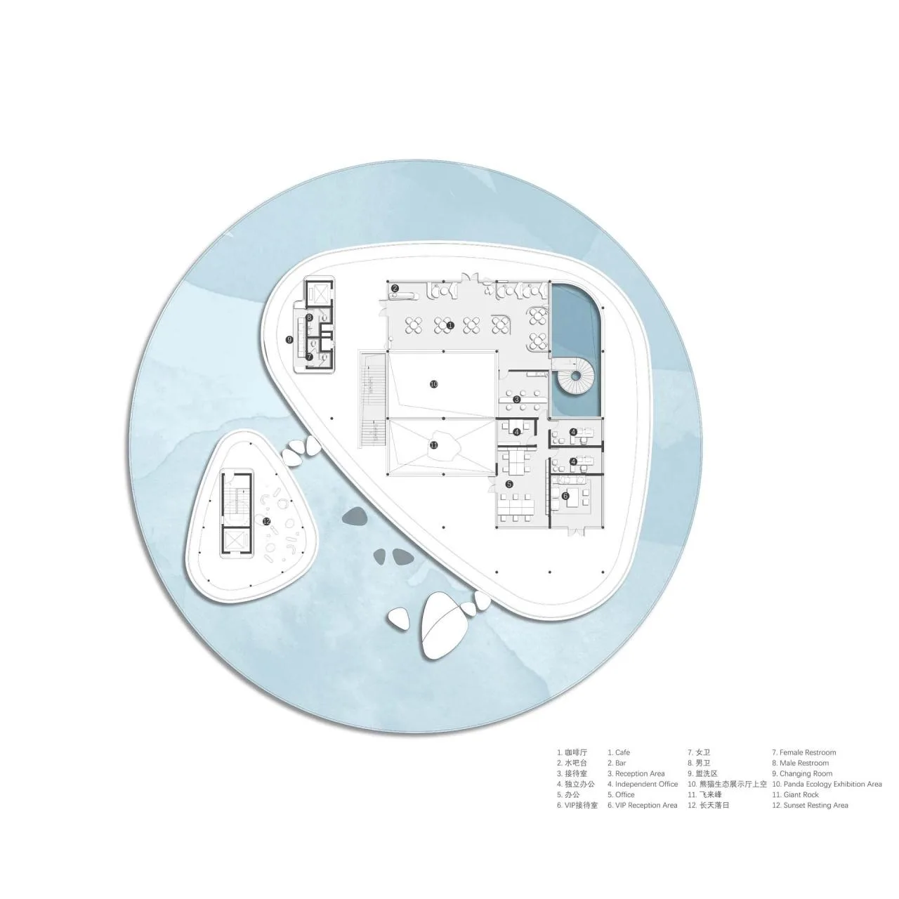 BIM architecture | Horizontal gimbal/small hidden building