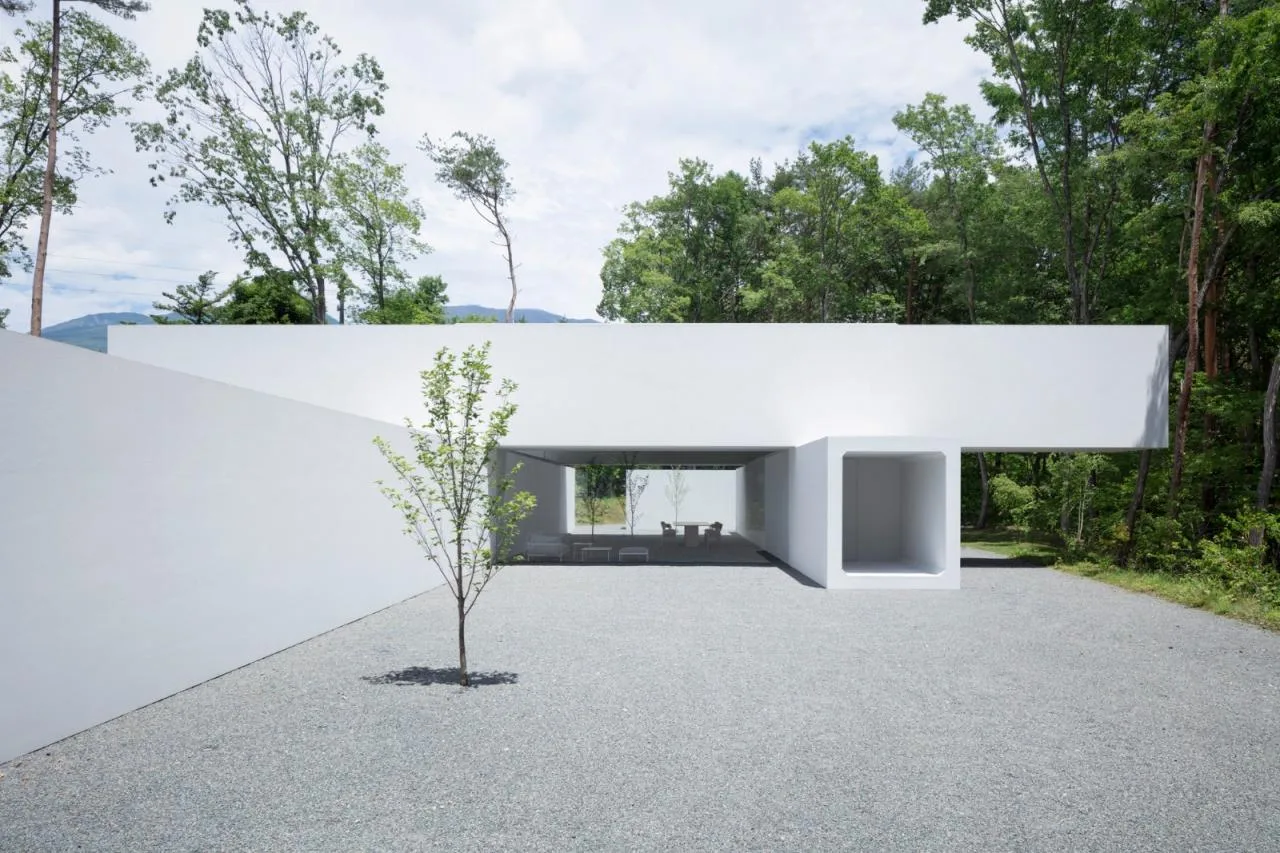 BIM Architecture | Japan Nagano Minimalist Hotel Culvert, Prefabricated Concrete Tunnel/Nendo
