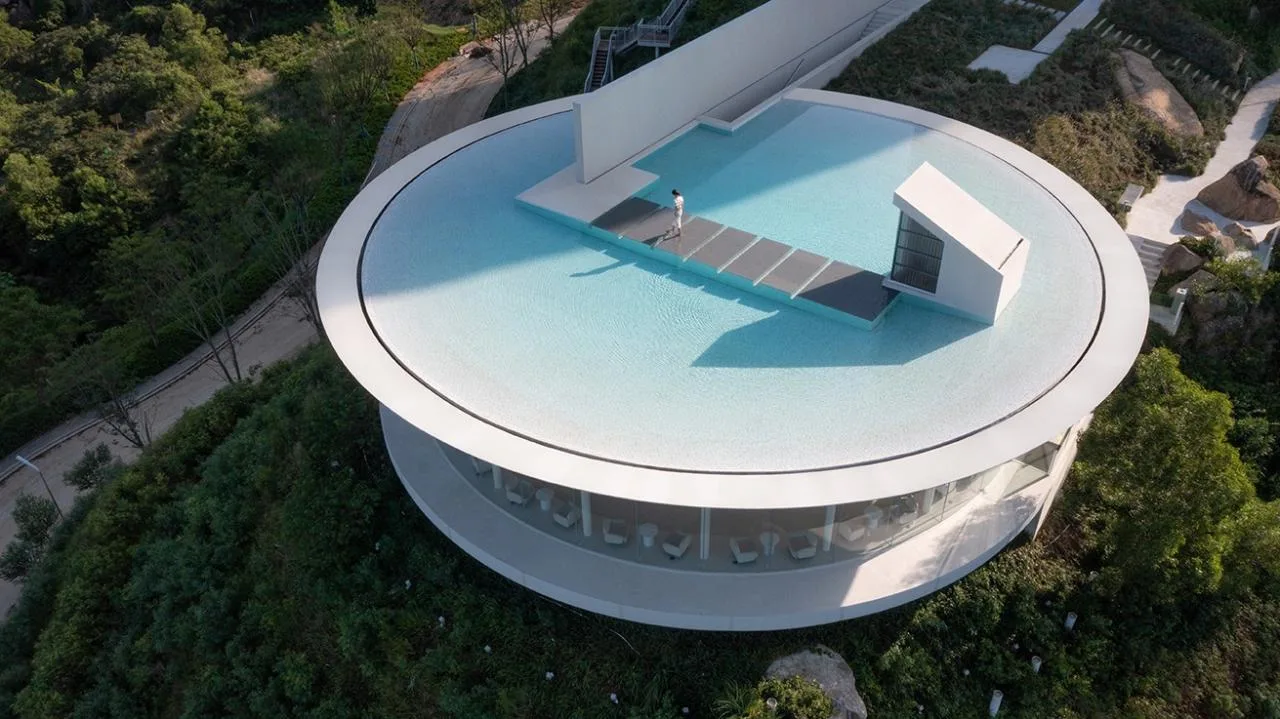 BIM Architecture | Seaside Bookstore on the Cliff: Huizhou Shuangyue Bay Yidrip Water Library/Sanwen Architecture