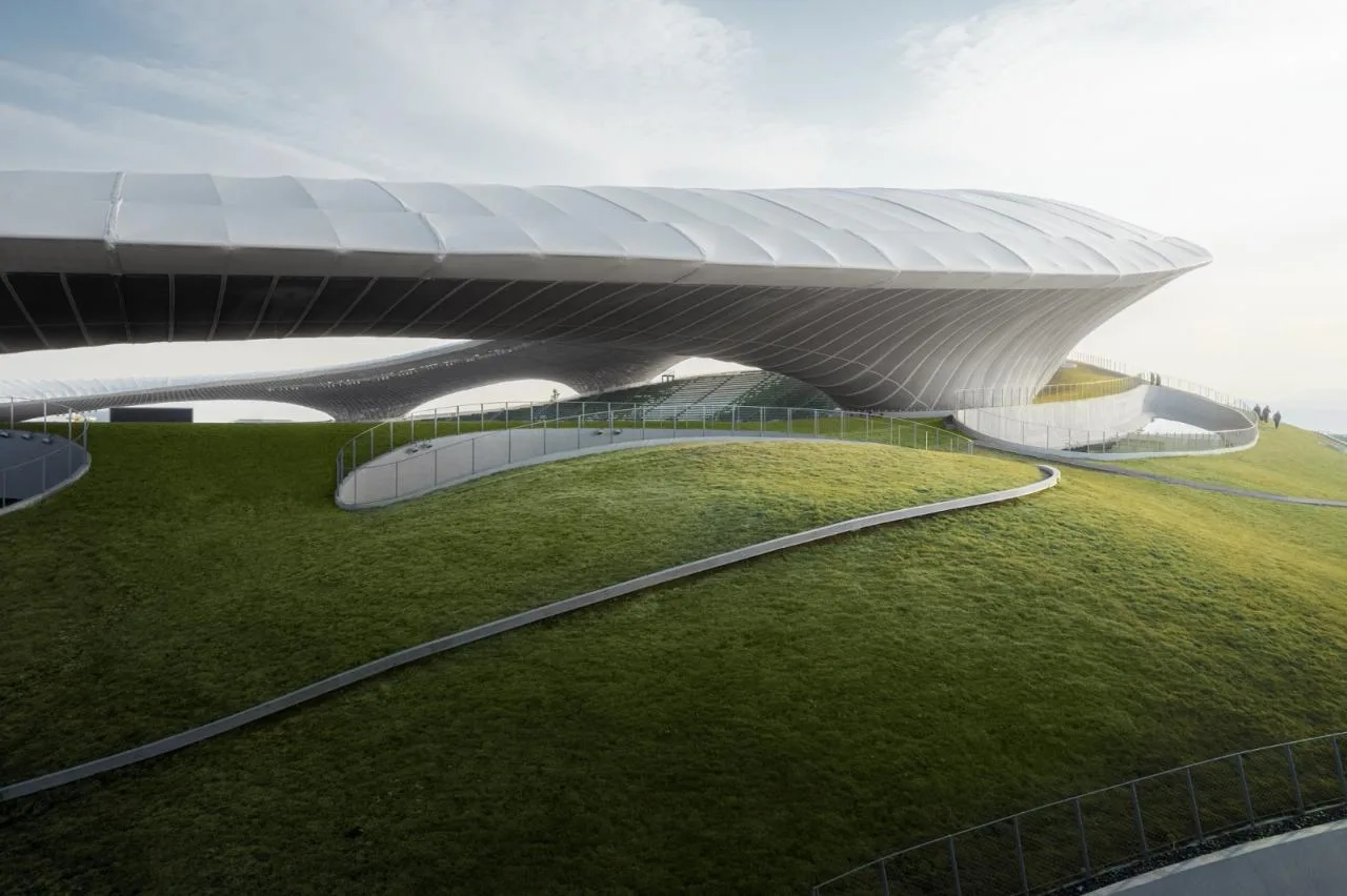 BIM Architecture | Design of the World's Largest Earthly Covered Building Complex: 'Disappearing Stadium'/MAD Ma Yansong