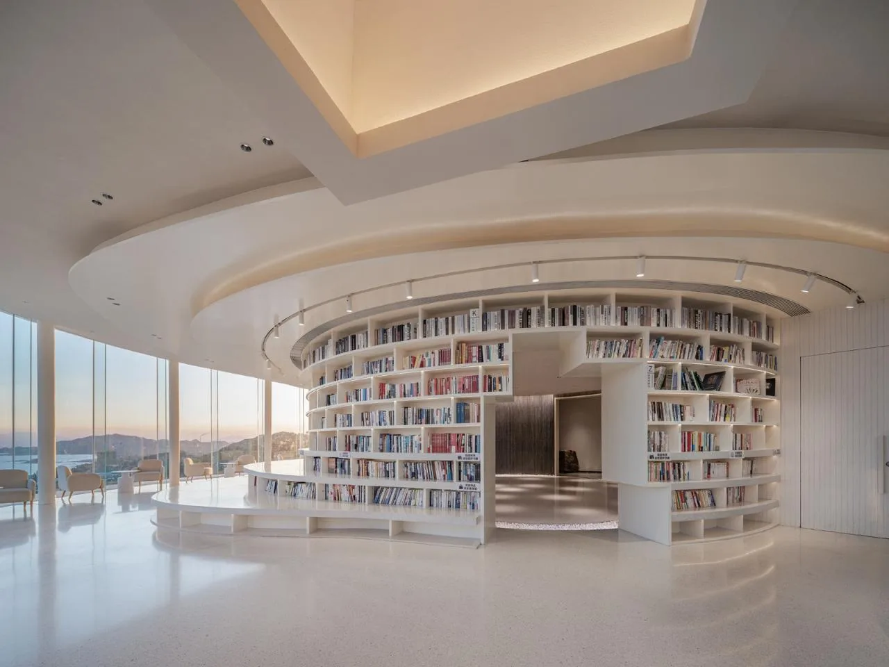 BIM Architecture | Seaside Bookstore on the Cliff: Huizhou Shuangyue Bay Yidrip Water Library/Sanwen Architecture