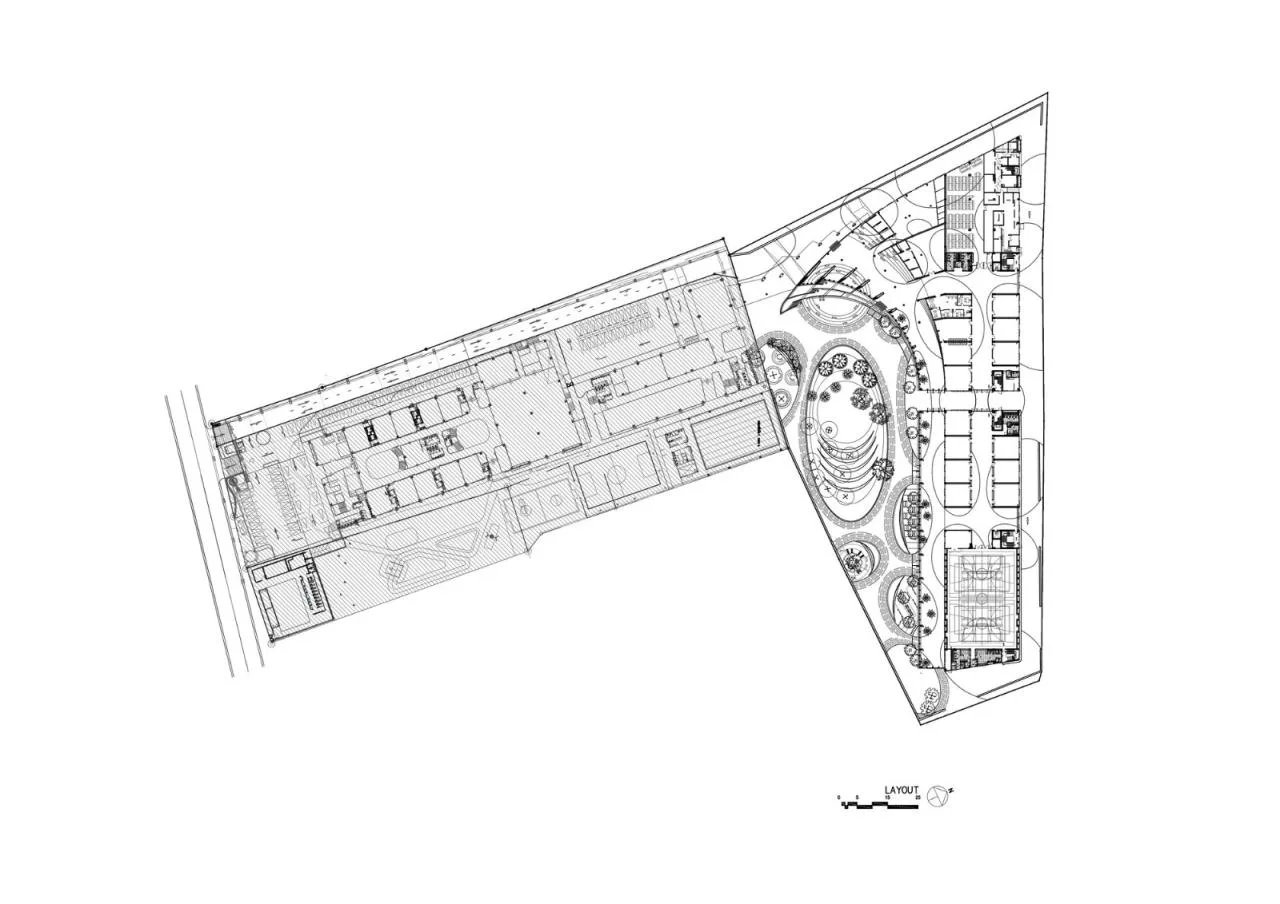 BIM Architecture | Fan shaped Unfolding, SISB/Plan Architect for Thonburi Campus in Thailand
