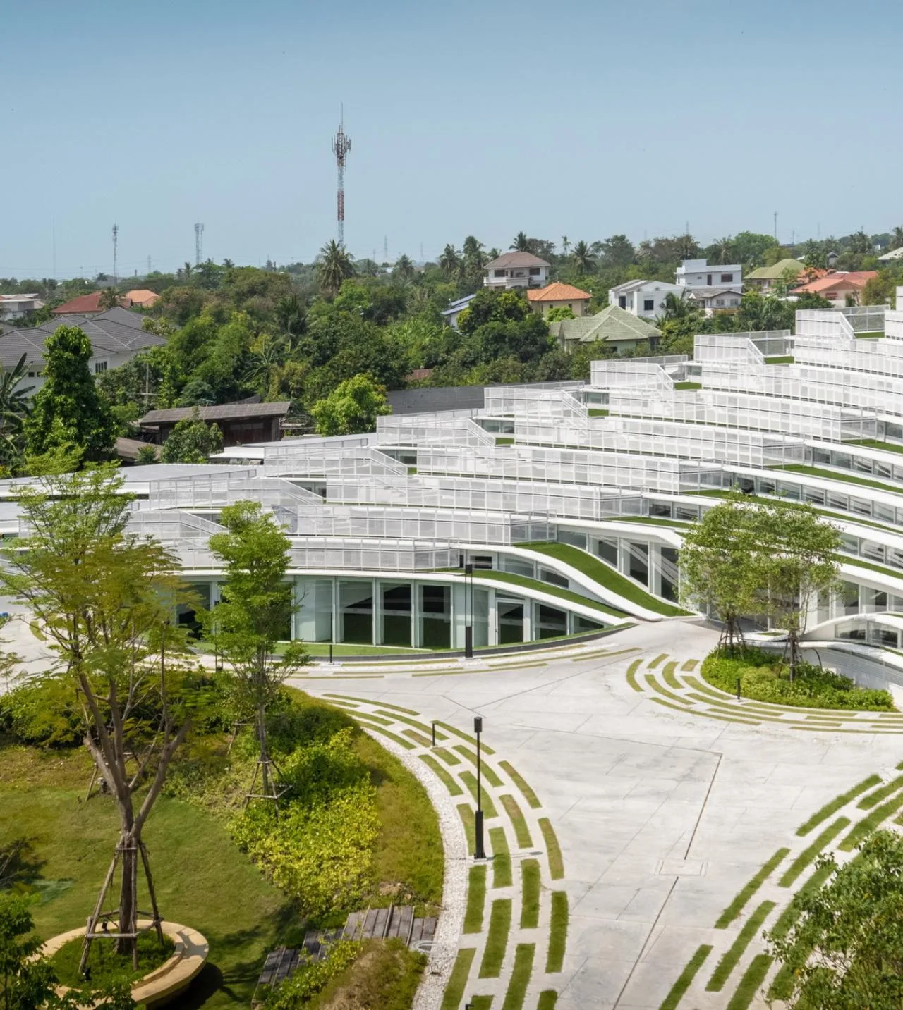 BIM Architecture | Fan shaped Unfolding, SISB/Plan Architect for Thonburi Campus in Thailand