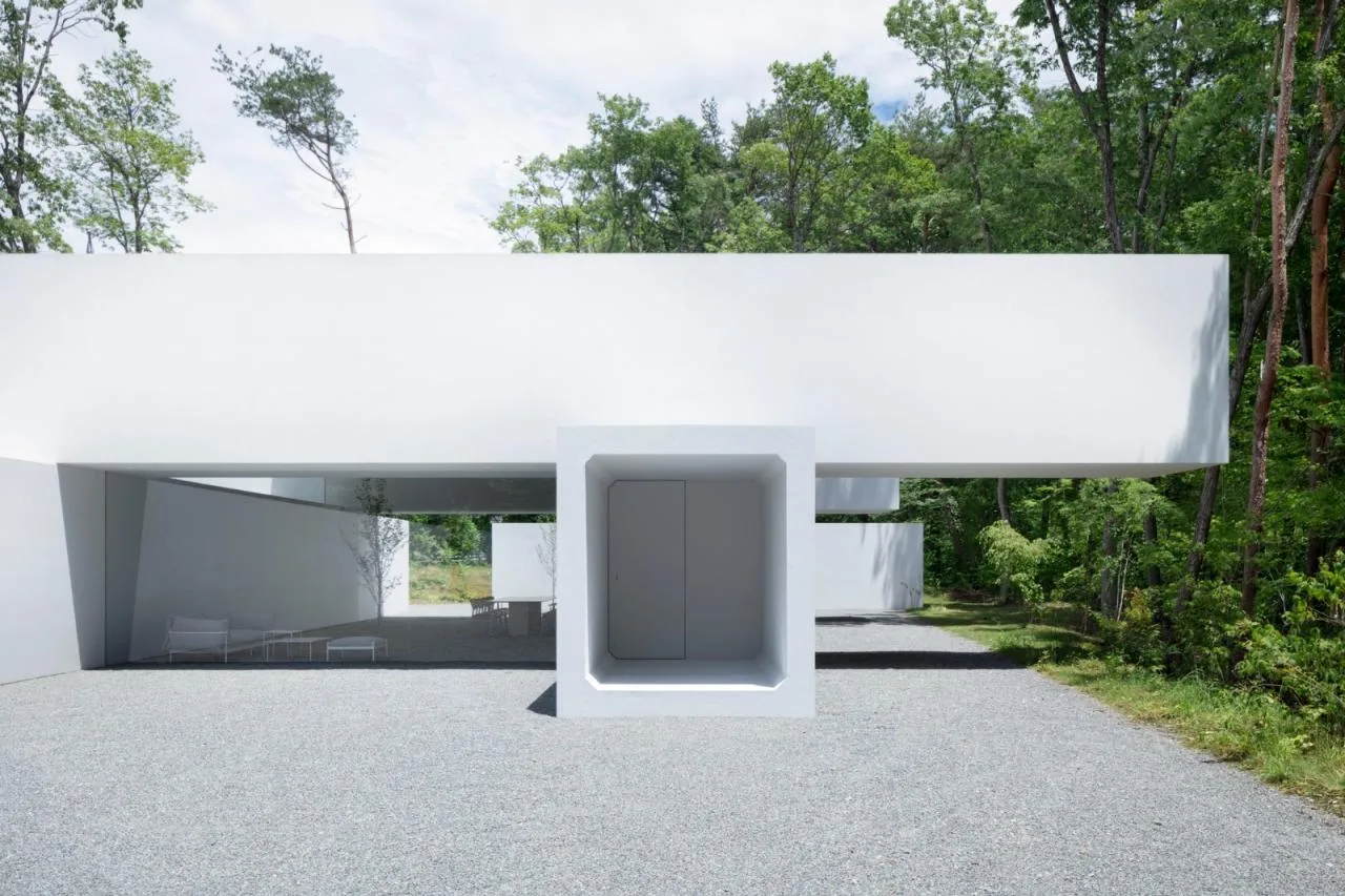 BIM Architecture | Japan Nagano Minimalist Hotel Culvert, Prefabricated Concrete Tunnel/Nendo