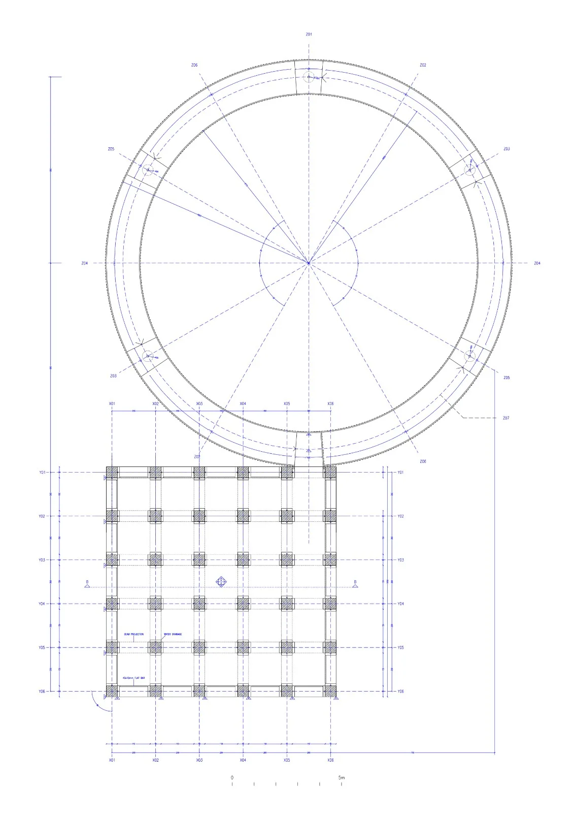 BIM Architecture | Only Structure, Unnamed Works/Pezo von Ellrichshausen Plan Dimension Annotation Diagram