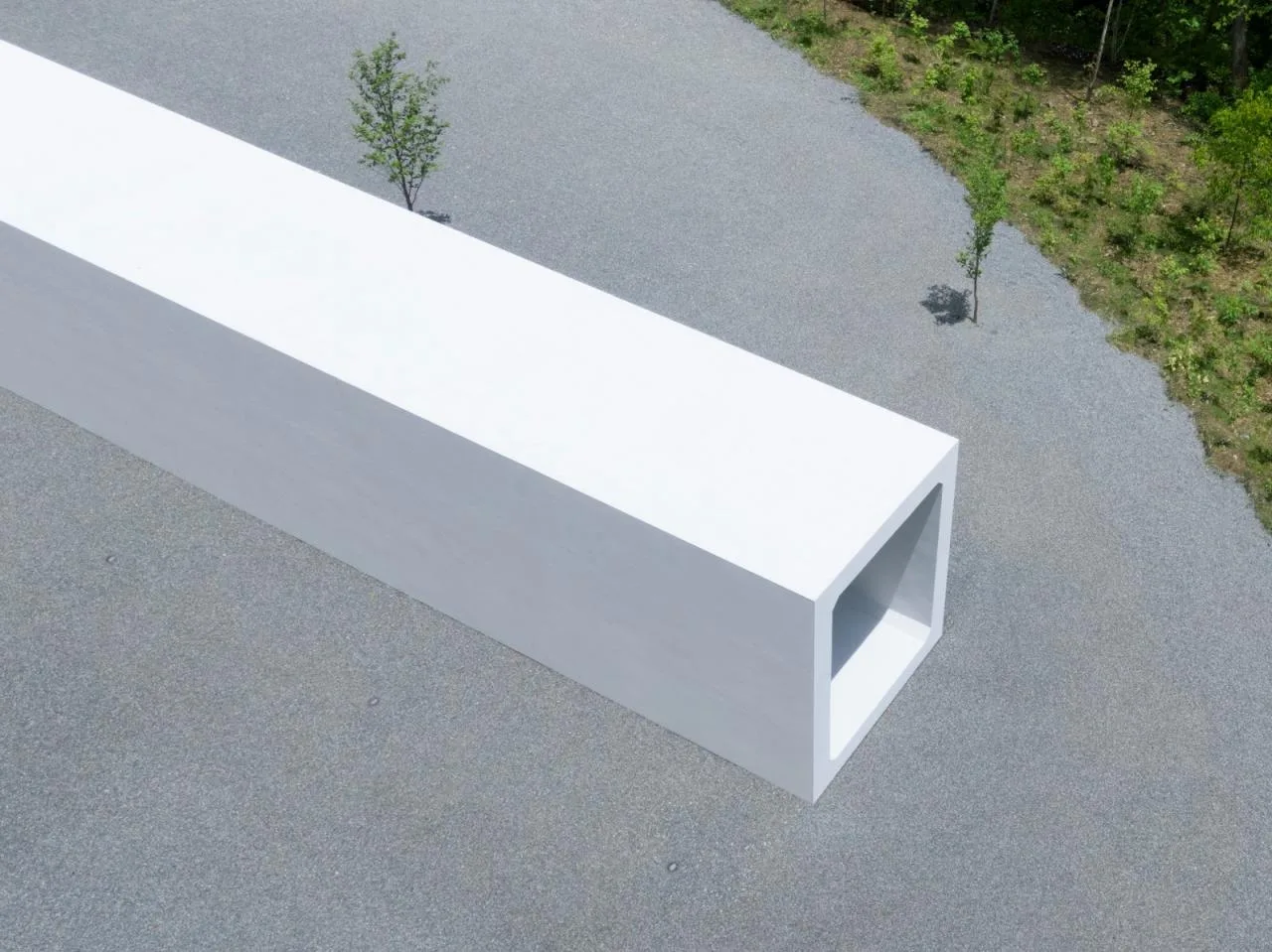 BIM Architecture | Japan Nagano Minimalist Hotel Culvert, Prefabricated Concrete Tunnel/Nendo