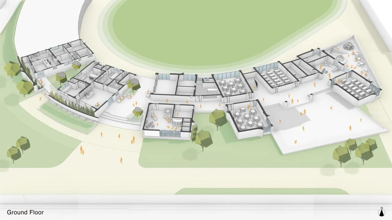 BIM architecture | Campus with walls erected/Kamat& Rozario Architecture