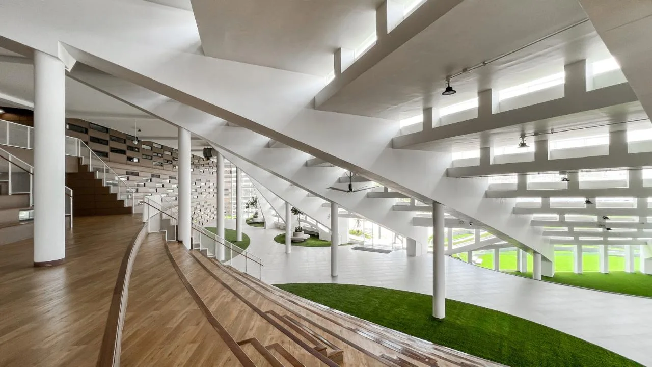BIM Architecture | Fan shaped Unfolding, SISB/Plan Architect for Thonburi Campus in Thailand