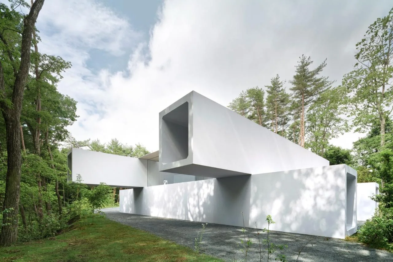 BIM Architecture | Japan Nagano Minimalist Hotel Culvert, Prefabricated Concrete Tunnel/Nendo
