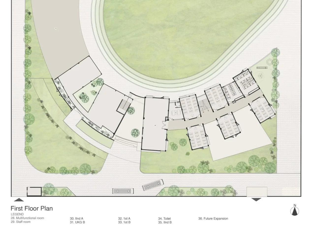 BIM architecture | Campus with walls erected/Kamat& Rozario Architecture