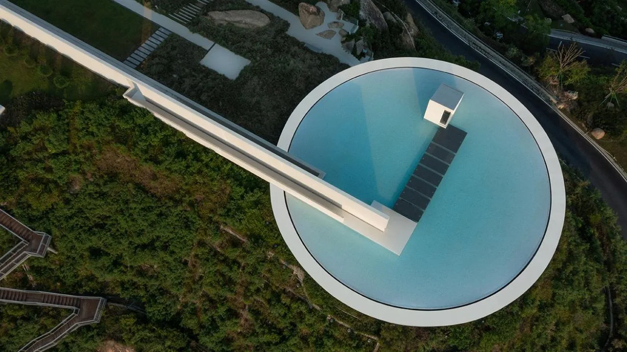 BIM Architecture | Seaside Bookstore on the Cliff: Huizhou Shuangyue Bay Yidrip Water Library/Sanwen Architecture