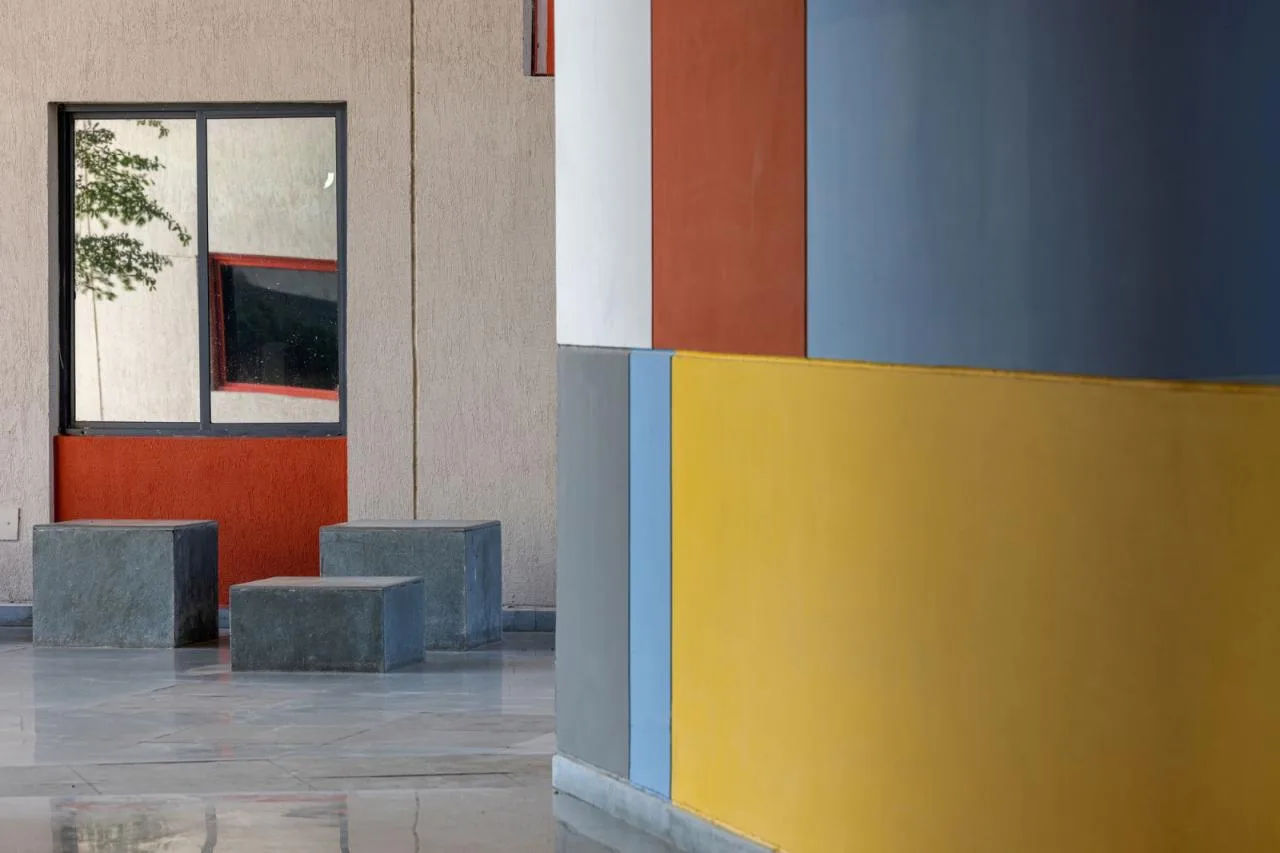 BIM architecture | Campus with walls erected/Kamat& Rozario Architecture