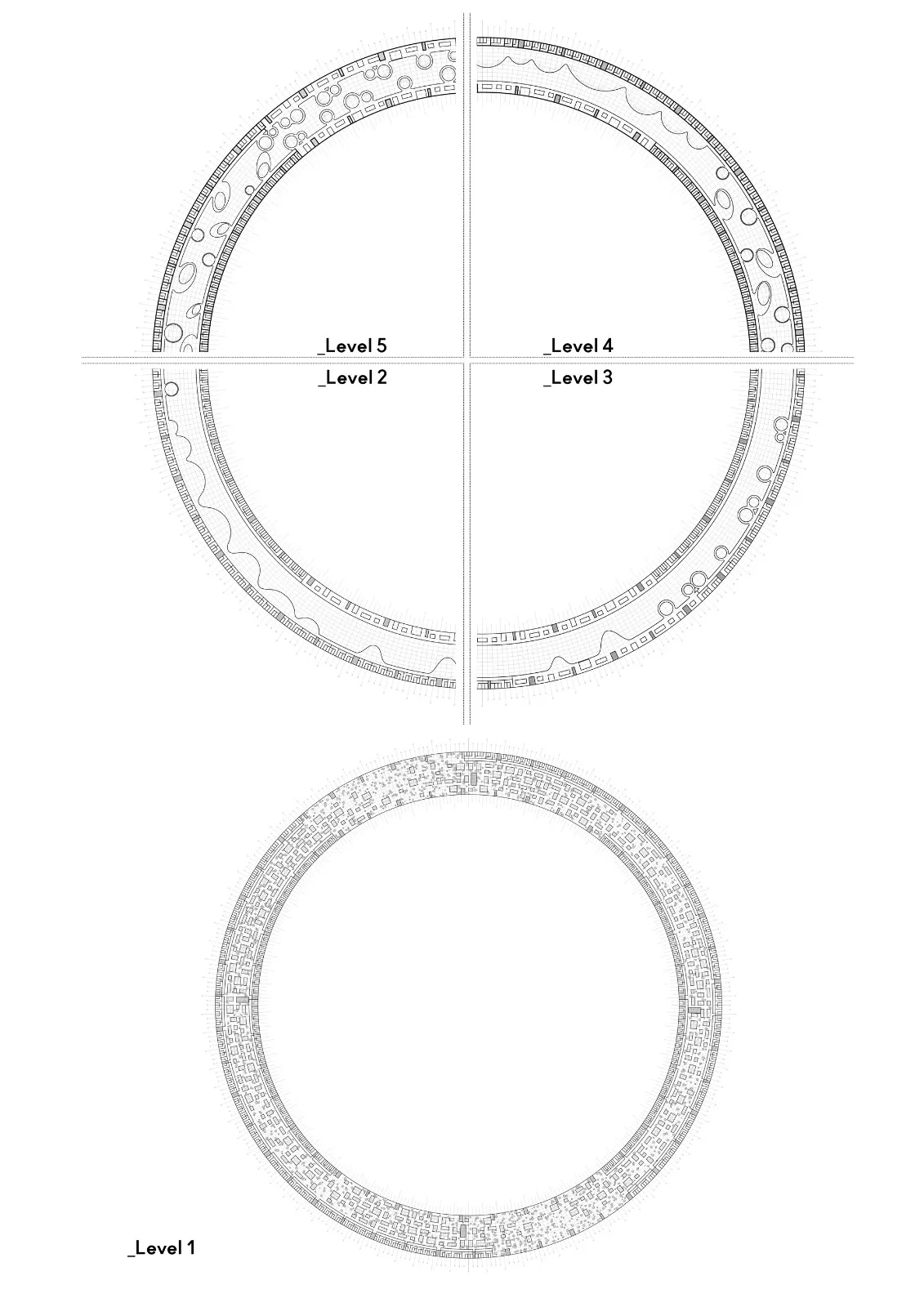 BIM Architecture | Urban Center Circle: Around the World's tallest skyscraper/ZNera Space