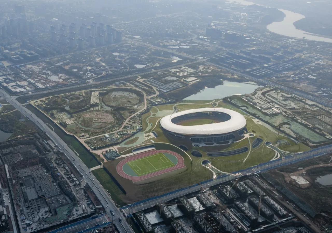 BIM Architecture | Design of the World's Largest Earthly Covered Building Complex: 'Disappearing Stadium'/MAD Ma Yansong
