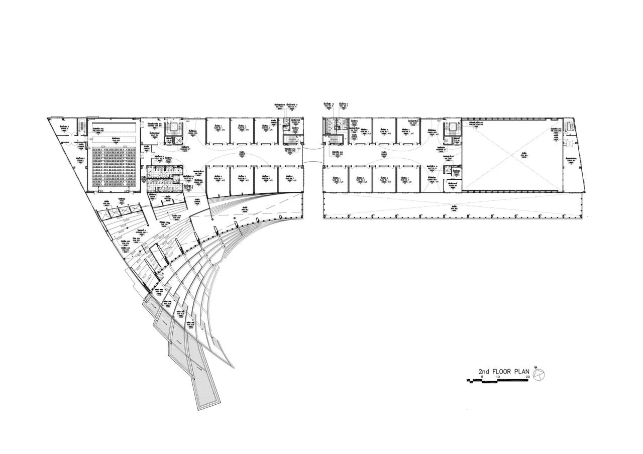 BIM Architecture | Fan shaped Unfolding, SISB/Plan Architect for Thonburi Campus in Thailand